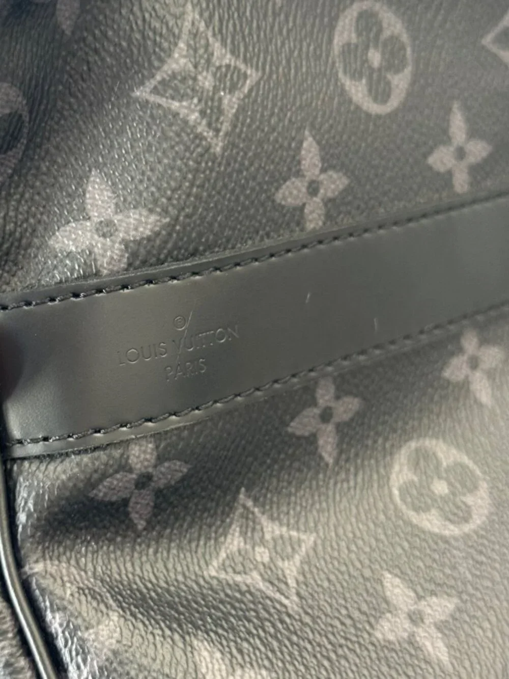 Louis Vuitton M40605 Keepall Bandoulière 55 Black Duffle Bag